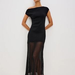 Rails Black One Shoulder Dress